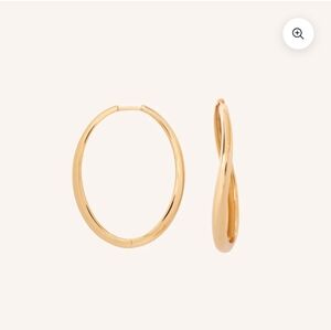 ELA 18k gold plated 45 mm hoops